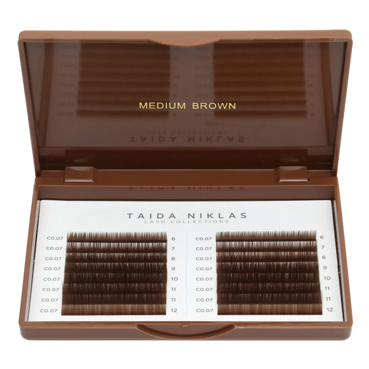 rzęsy brązowe medium brown