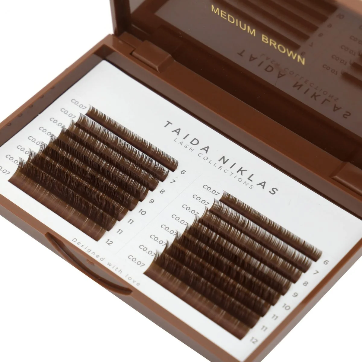 rzęsy brązowe medium brown